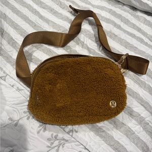 lululemon athletica Tan Sherpa Crossbody Bag